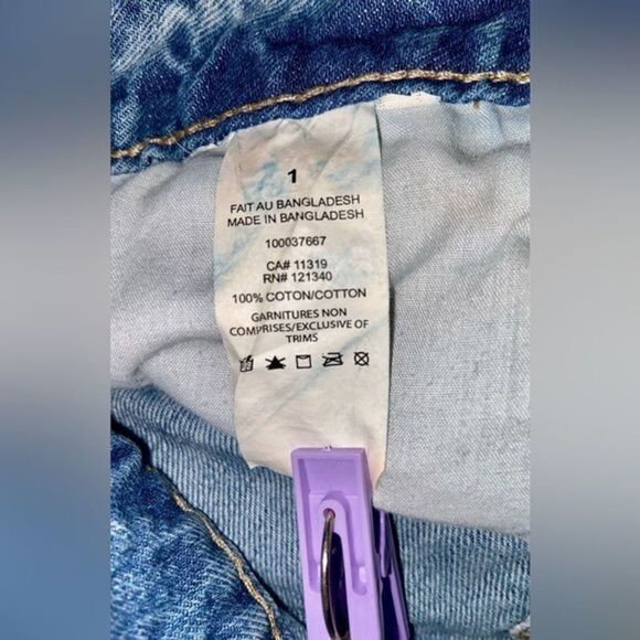 Women’s Garage festival with embroidery flowers light blue jean shorts size 01‎ - Picture 7 of 9